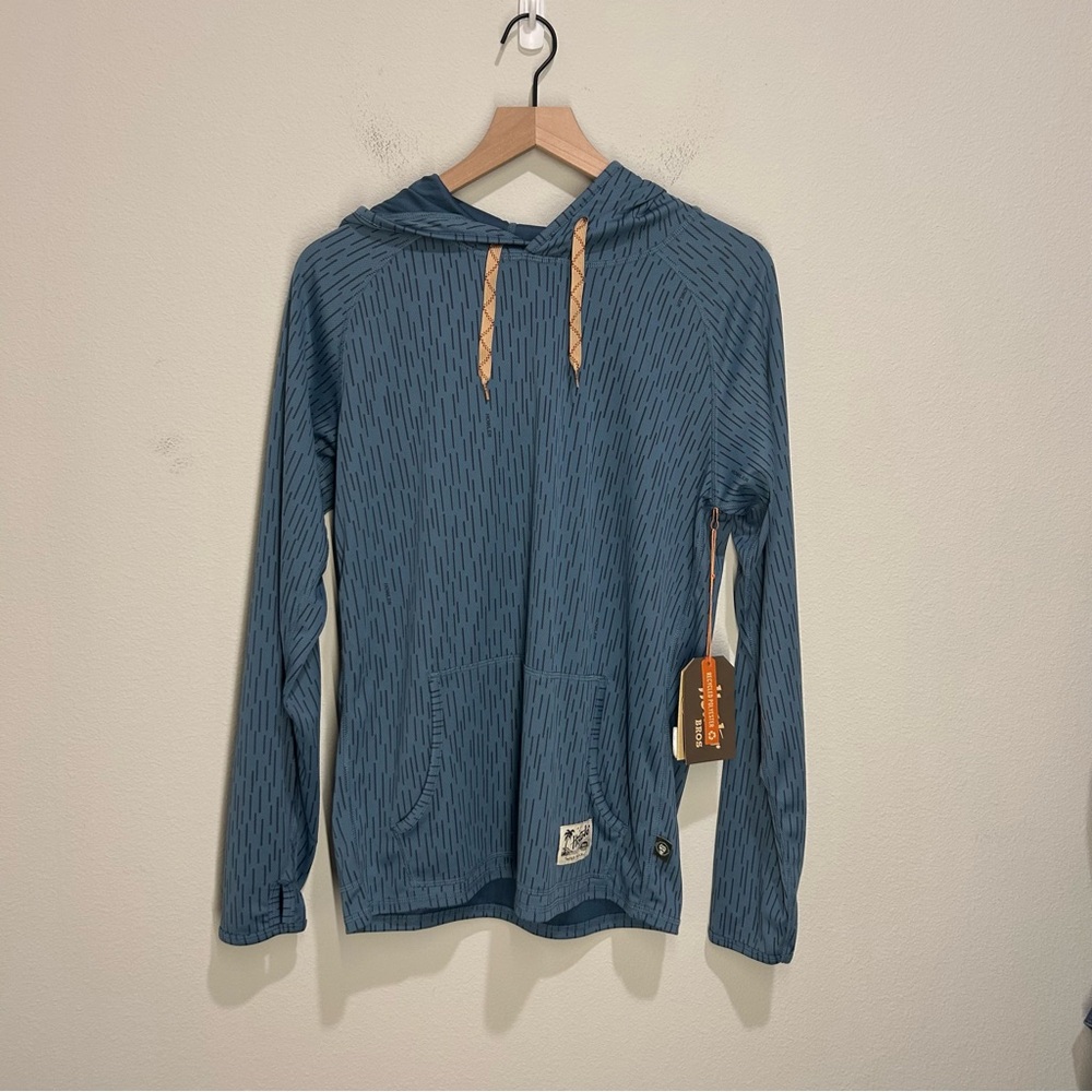 Howler Bros Loggerhead Hoodie – Men’s Small – Deluge Camo Blue – Quick Dry – NWT